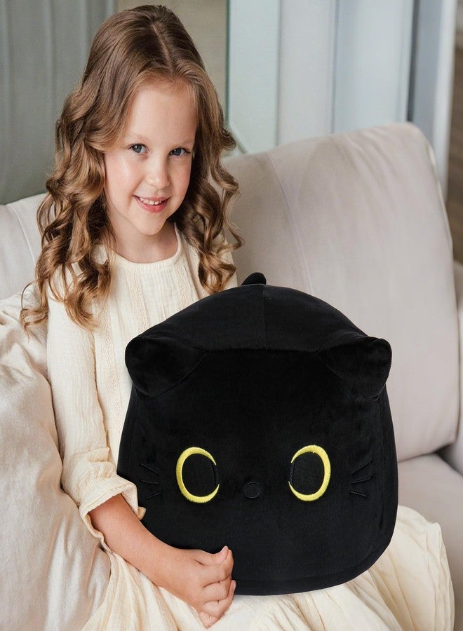 JellyMallow Black Cat Plush, Jumbo Cat Stuffed Animals, Kawaii Plush Pillow, Birthday Gift for Kids Boys Girls - Image 4